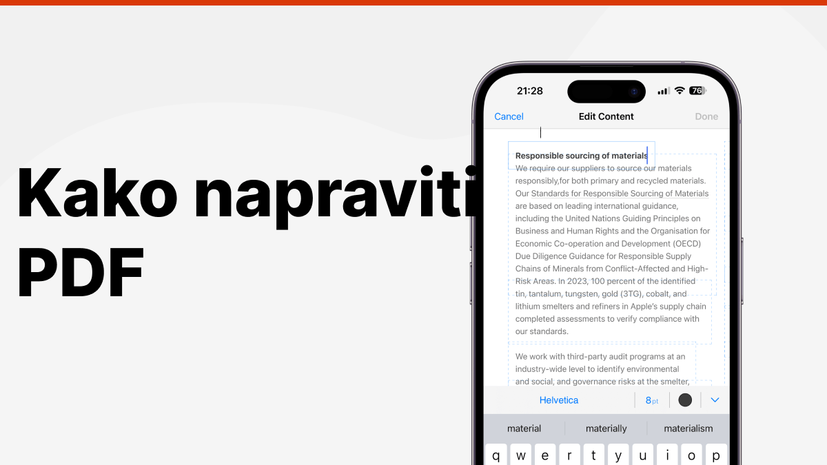 kako napraviti pdf dokument