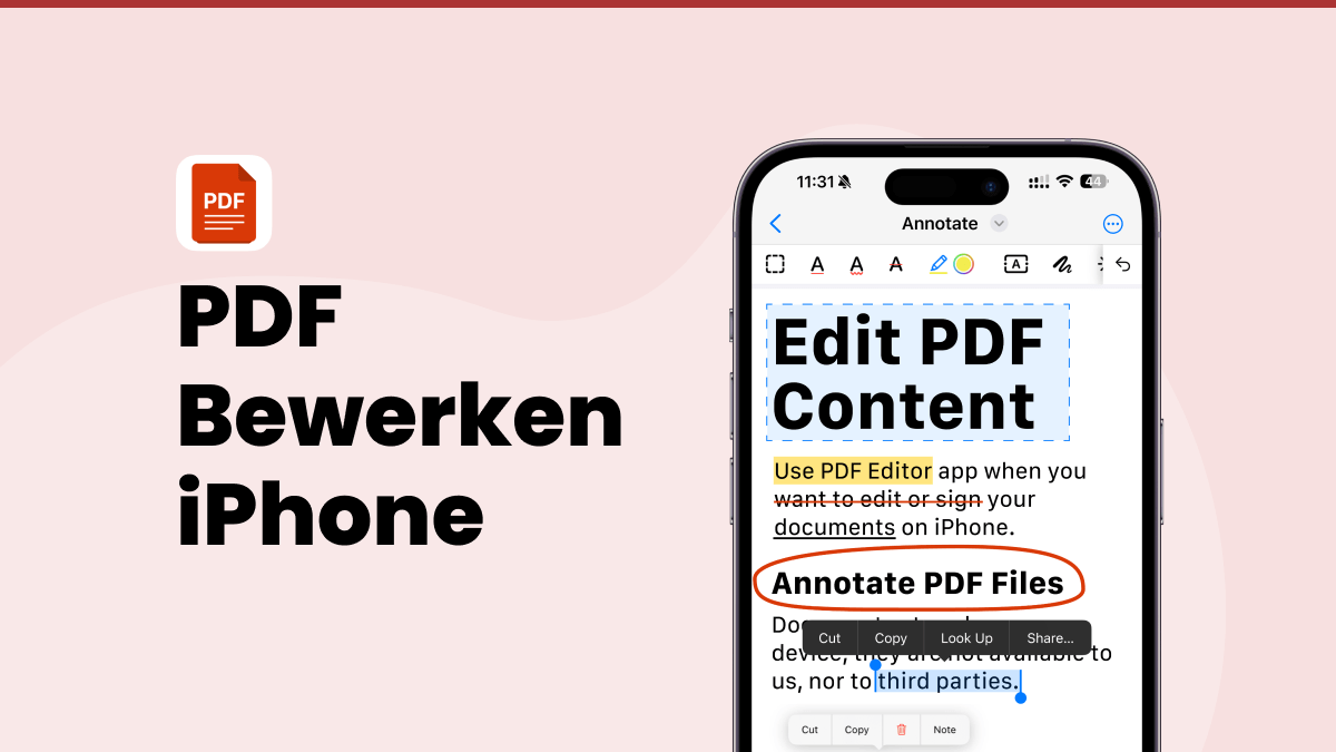 pdf bewerken iphone