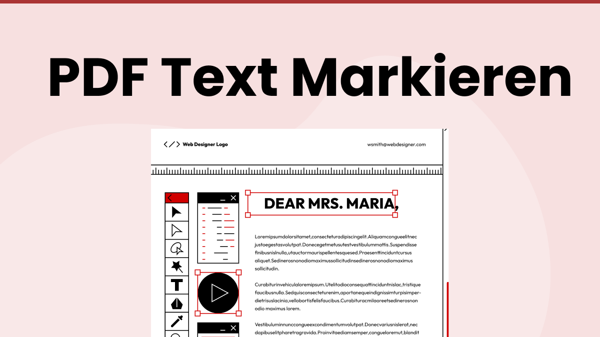 pdf text markieren